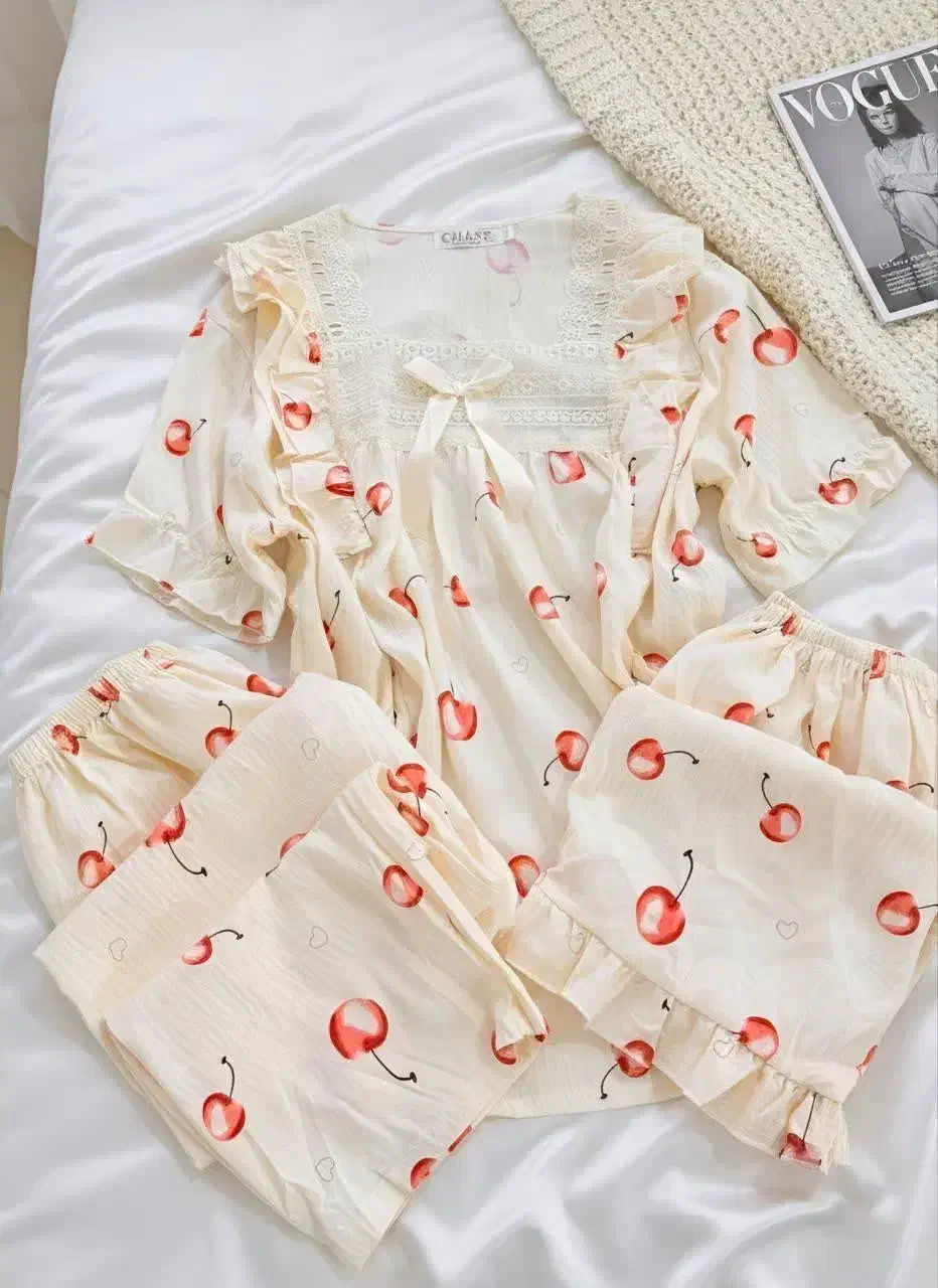 ست سه تیکه گیپوری نخی وارداتی ویژه روز زن|لباس|قم, لسانی|دیوار