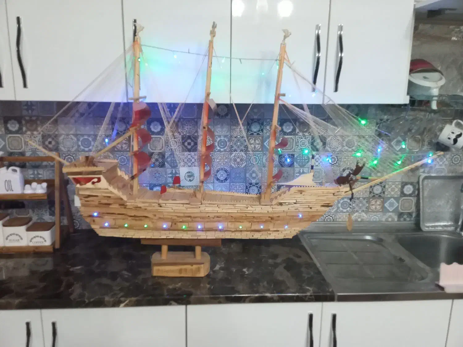 کشتی چوبی  دکوری|مجسمه، تندیس، ماکت|قزوین, |دیوار