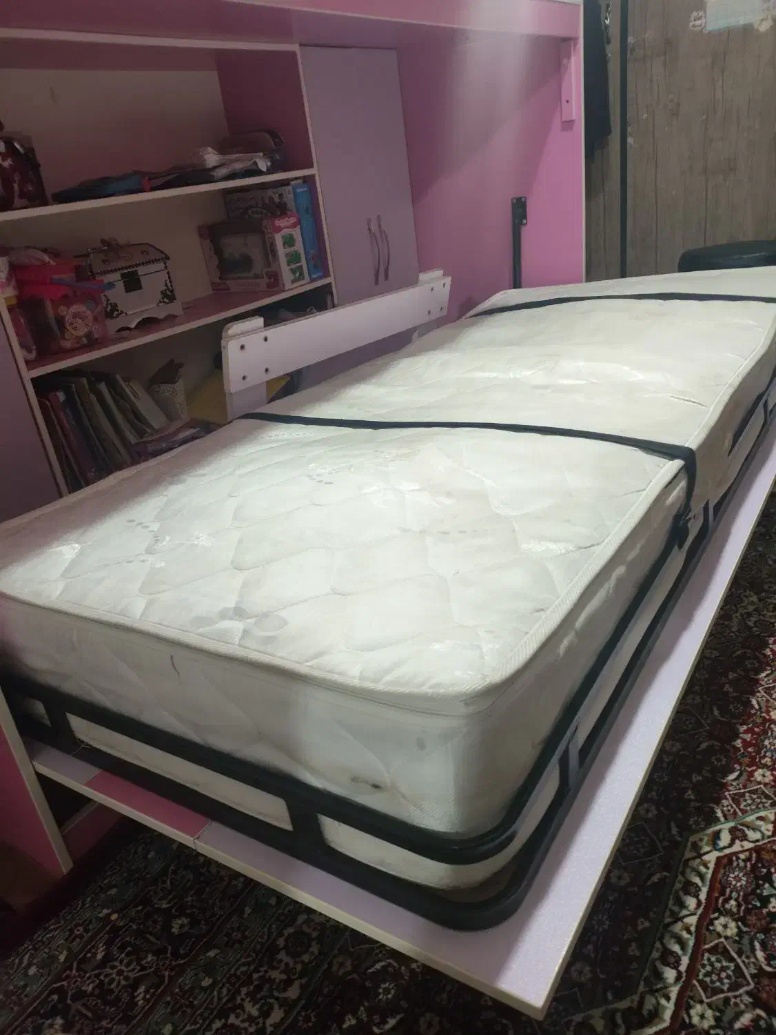 تخت دوطبقه تاشو|تخت و سرویس خواب|مشکین‌دشت, |دیوار