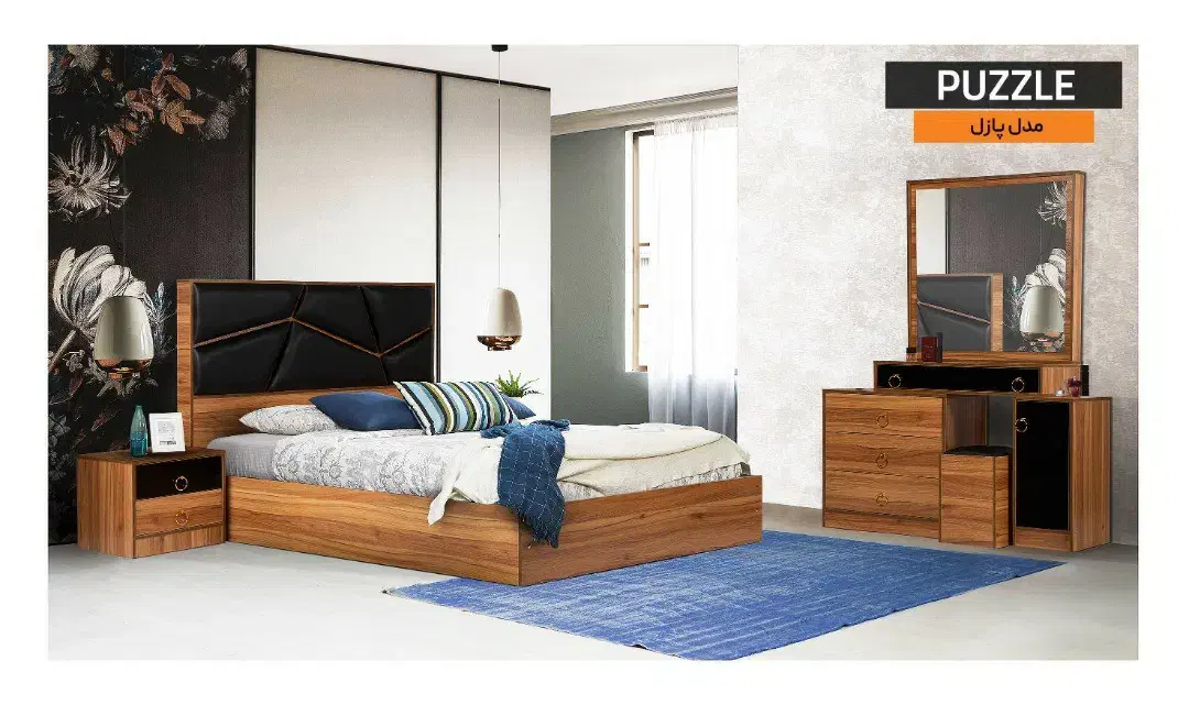 سرویس خواب پازل|تخت و سرویس خواب|کاشان, ولیعصر|دیوار