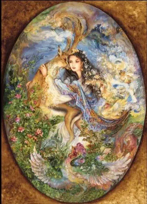 تابلو فرش نیمه کاره بوسه آهو|تابلو فرش|سنندج, |دیوار