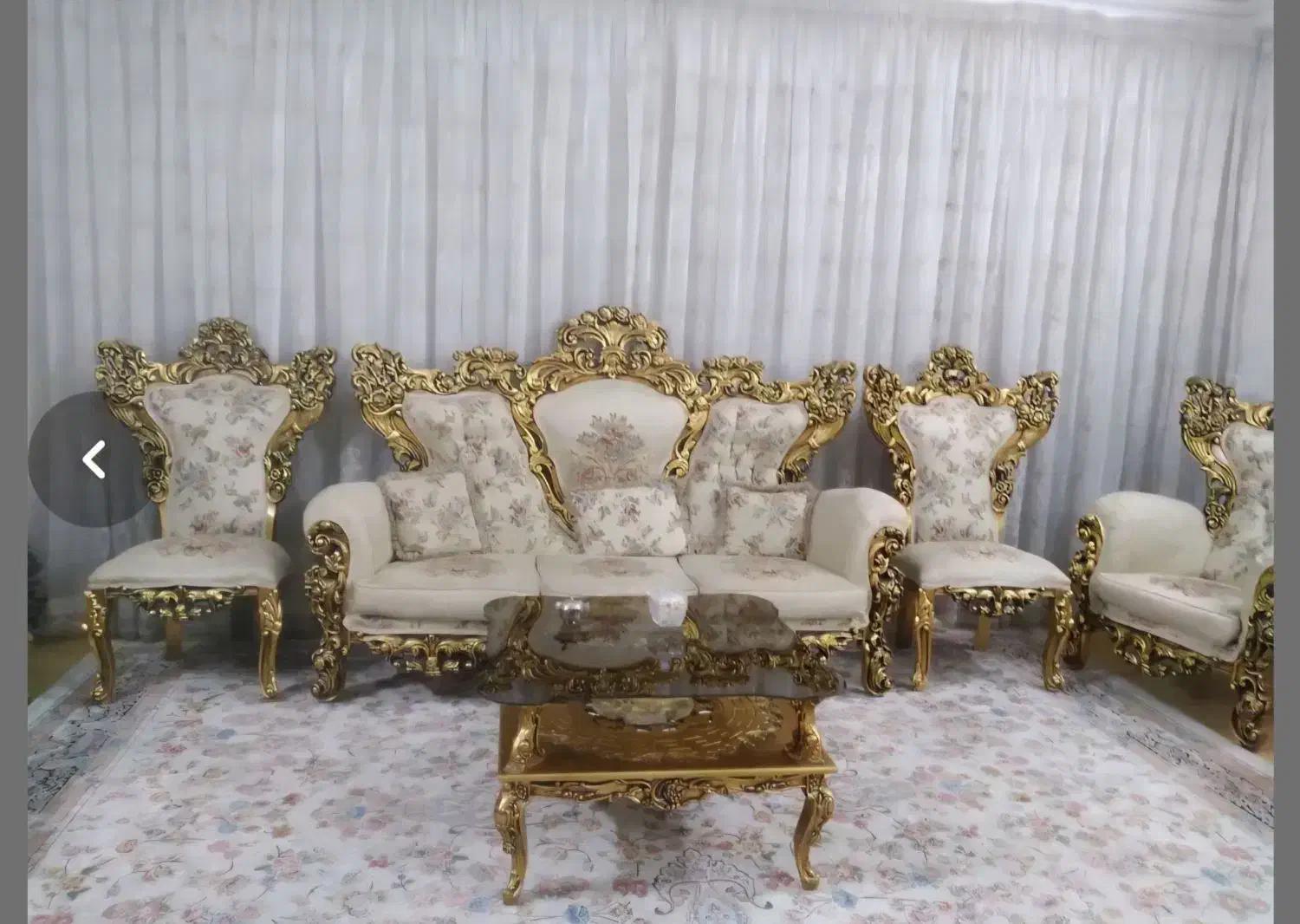 مبل سلطنتی چوب|مبلمان خانگی و میز عسلی|مشهد, تربیت (صدف)|دیوار