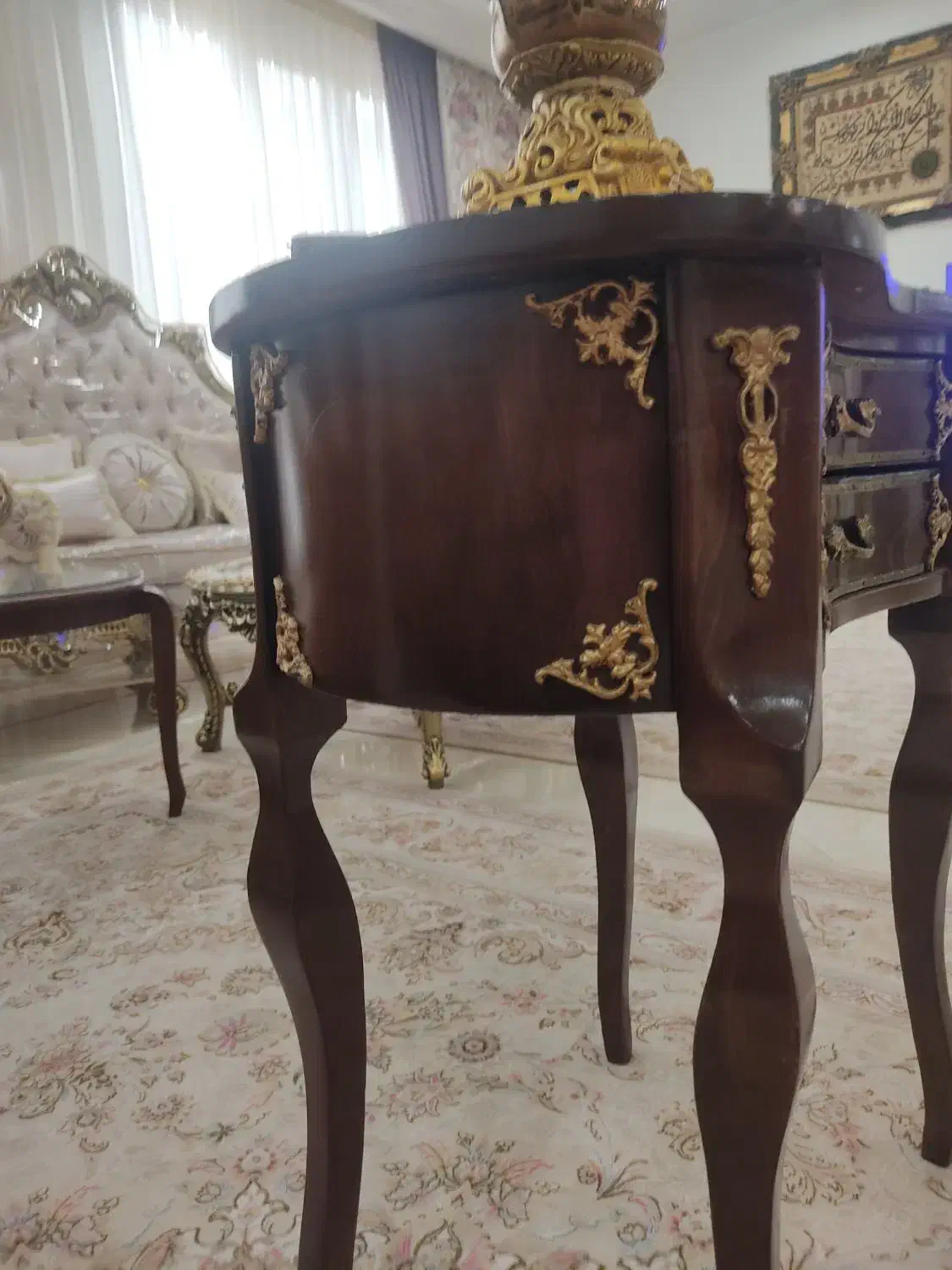 میز چوبی و برنزی|مبلمان خانگی و میز عسلی|تهران, شهرک شریعتی|دیوار