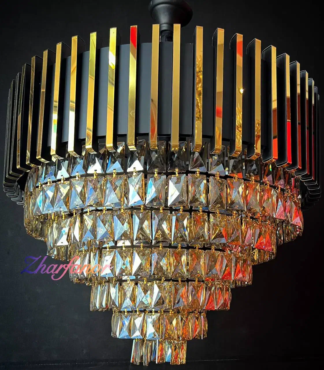 لوستر طلامشکی|لوستر و چراغ آویز|اصفهان, کوجان|دیوار