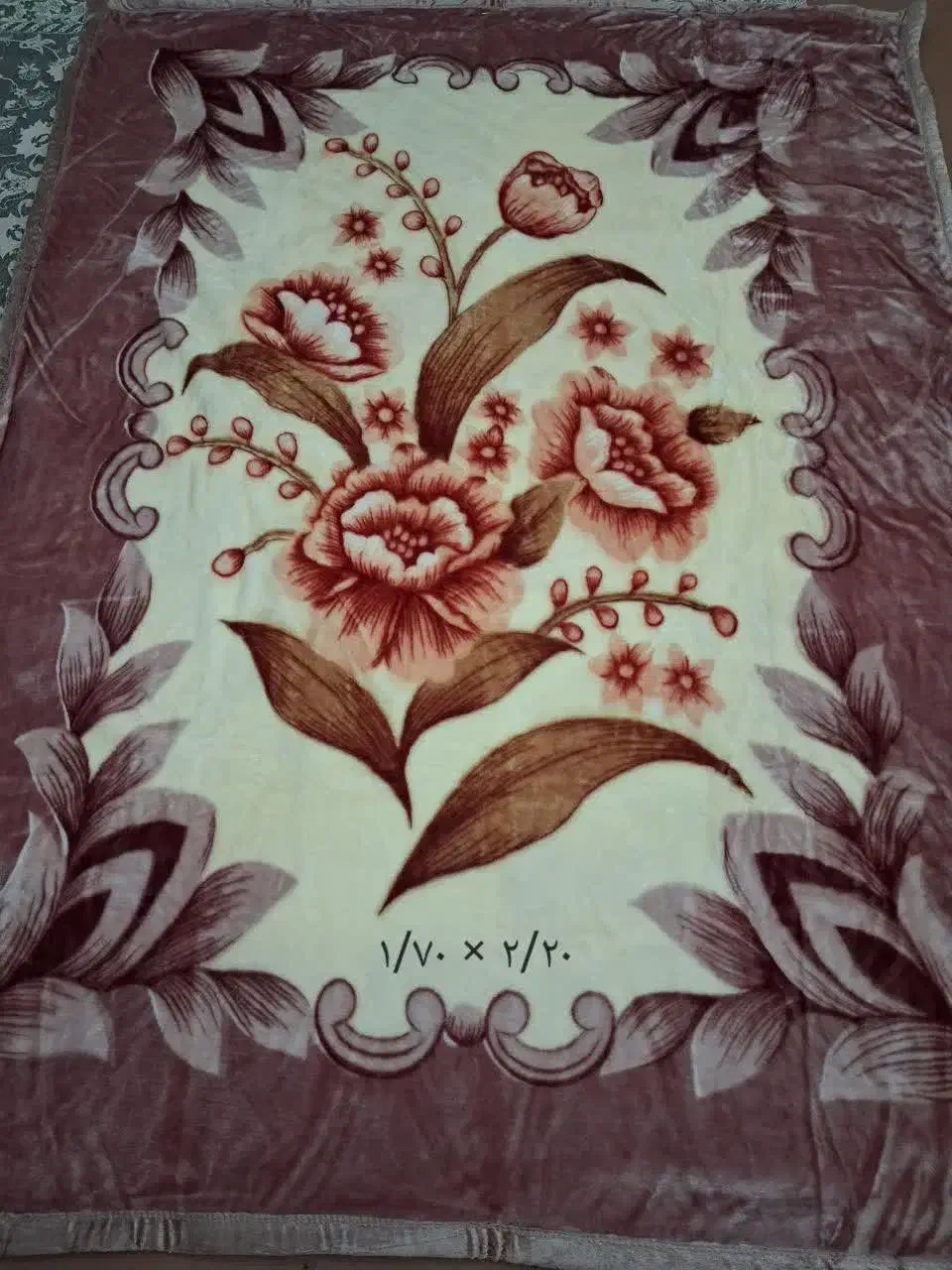 پتوی گلبافت نو همراه کاور|رختخواب، بالش، پتو|قم, سراجه (۱۵ خرداد)|دیوار