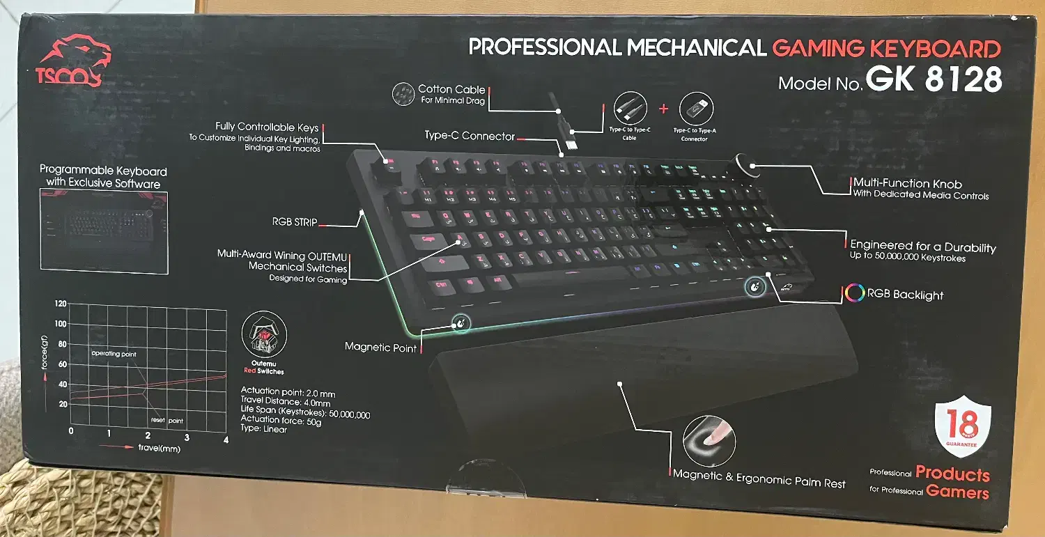 کیبورد مخصوص بازی تسکو مدل GK 8128|قطعات و لوازم جانبی رایانه|ری, جوانمرد قصاب|دیوار