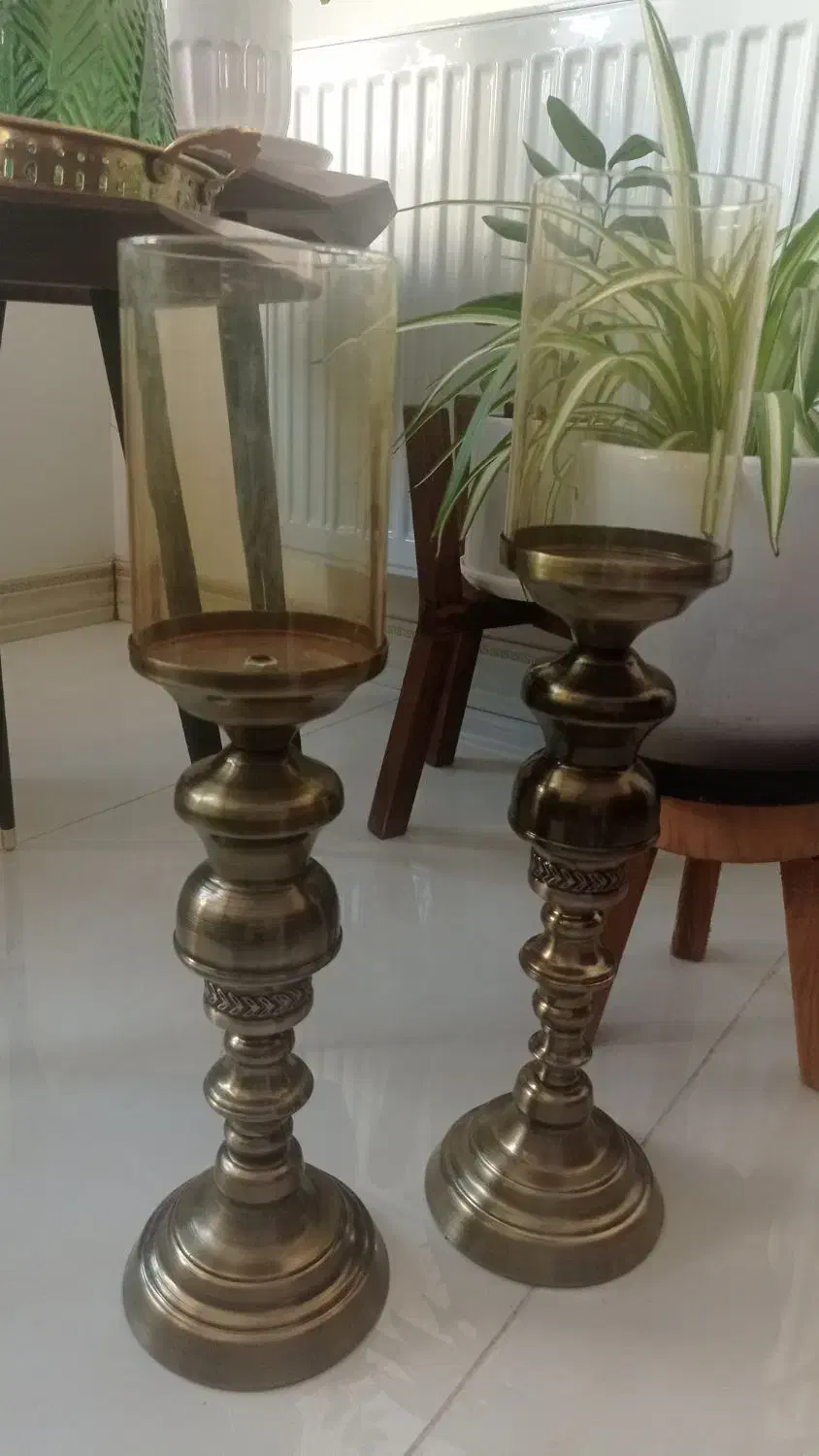 شمعدان کنار سالنی برنجی|صنایع دستی و سایر لوازم تزئینی|فردیس, فردیس|دیوار