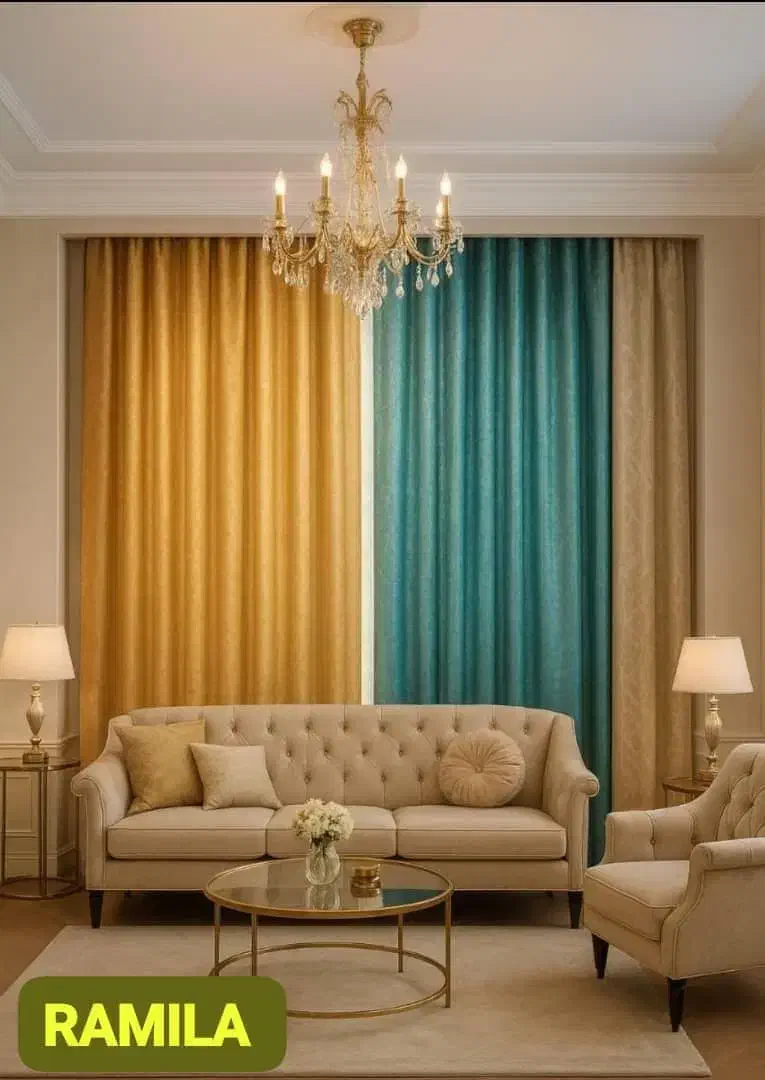 فروش پارچه پرده به همراه دوخت نصب ومشاوره|پرده، رانر، رومیزی|رودسر, |دیوار