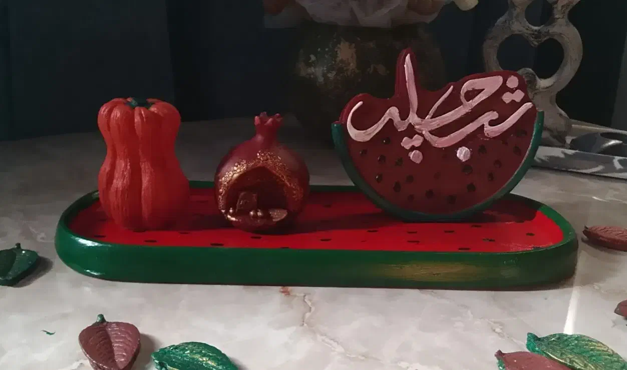 شمع یلدایی و سازهای سنگی|صنایع دستی و سایر لوازم تزئینی|پاکدشت, پارچین|دیوار