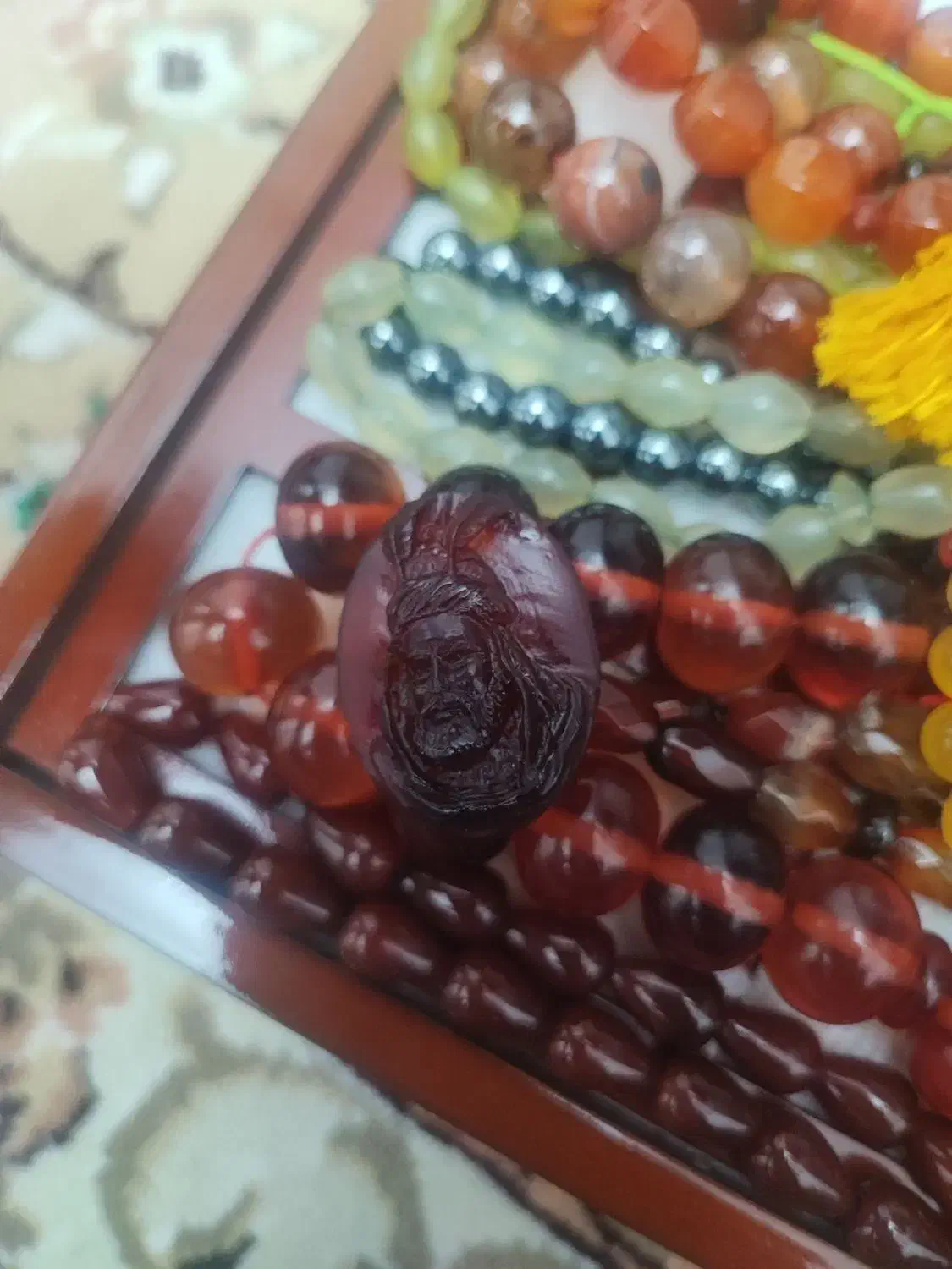 سنگ انگشتر طرح دار عقیق|جواهرات|اردبیل, |دیوار