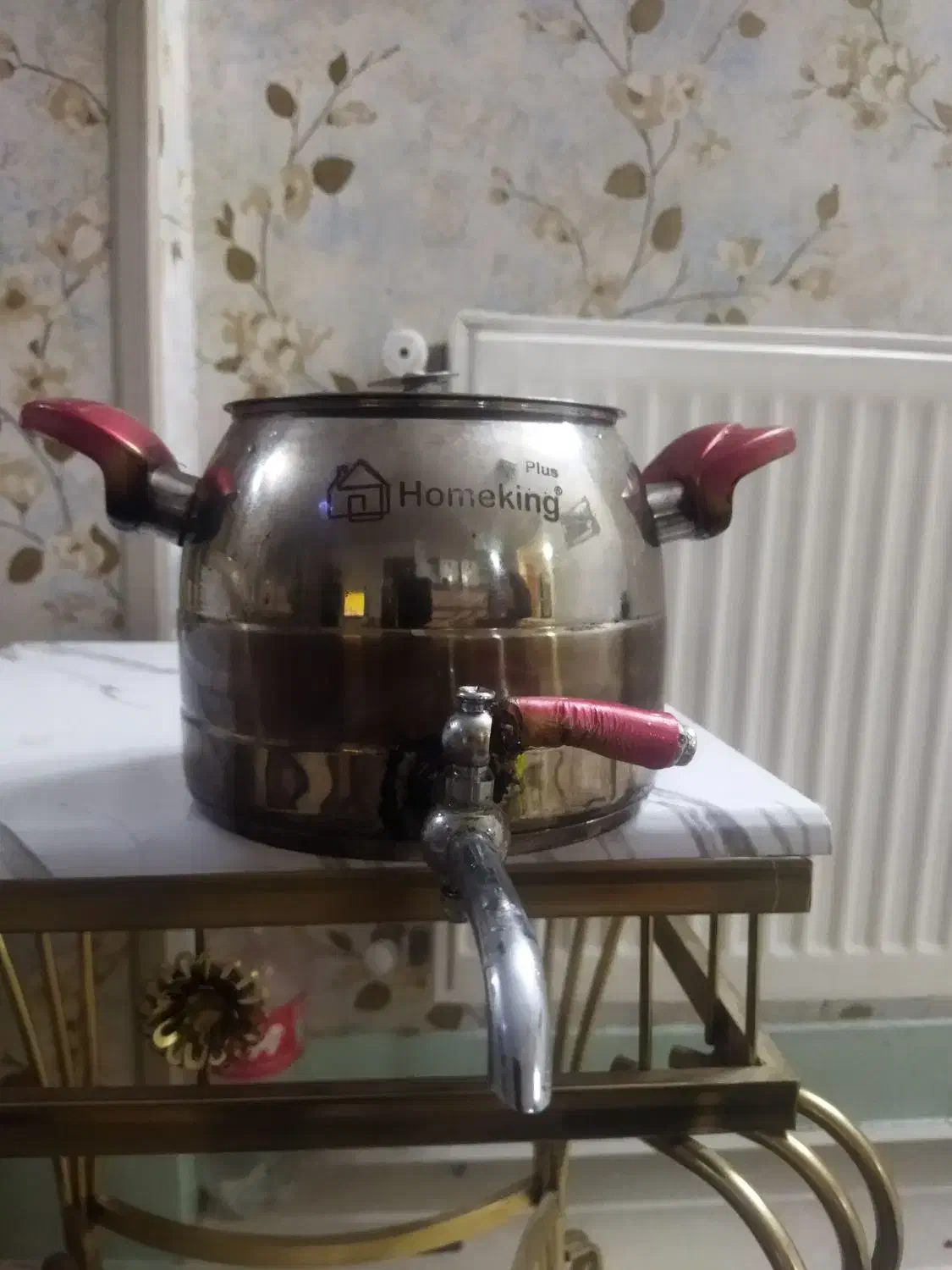 کتری استیل کف چدن شیردار|قوری، کتری، قهوه‌ساز دستی|فولادشهر, B2|دیوار