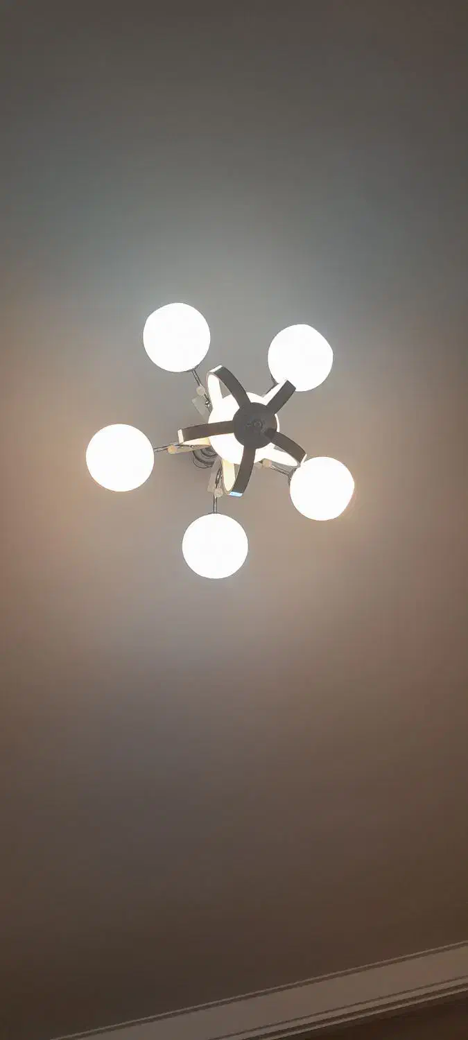 لوستر ۶ شاخه چوب فلزی|لوستر و چراغ آویز|تهران, امیر بهادر|دیوار