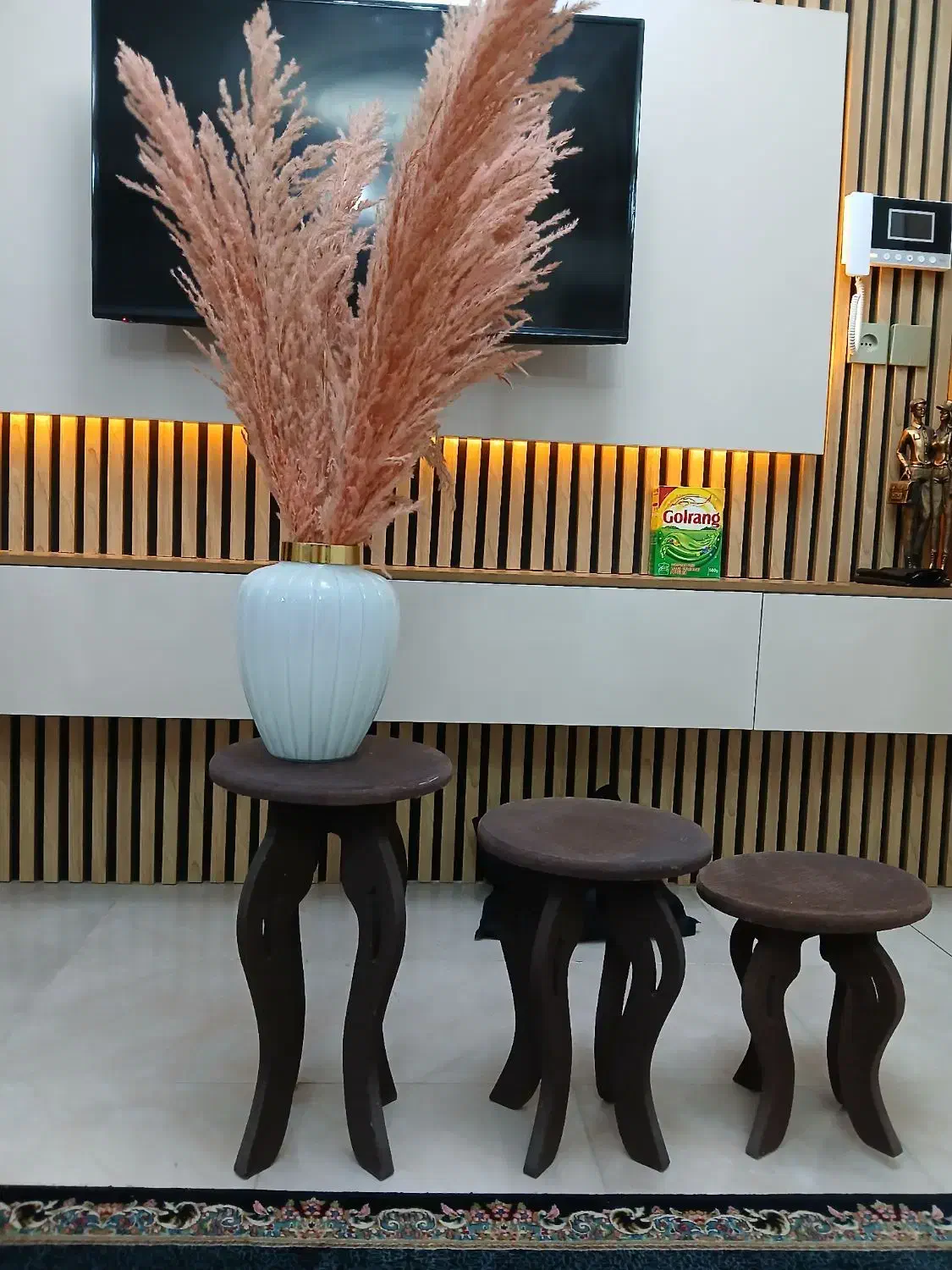 میز سه تایی چوبی|مبلمان خانگی و میز عسلی|رشت, یخسازی|دیوار