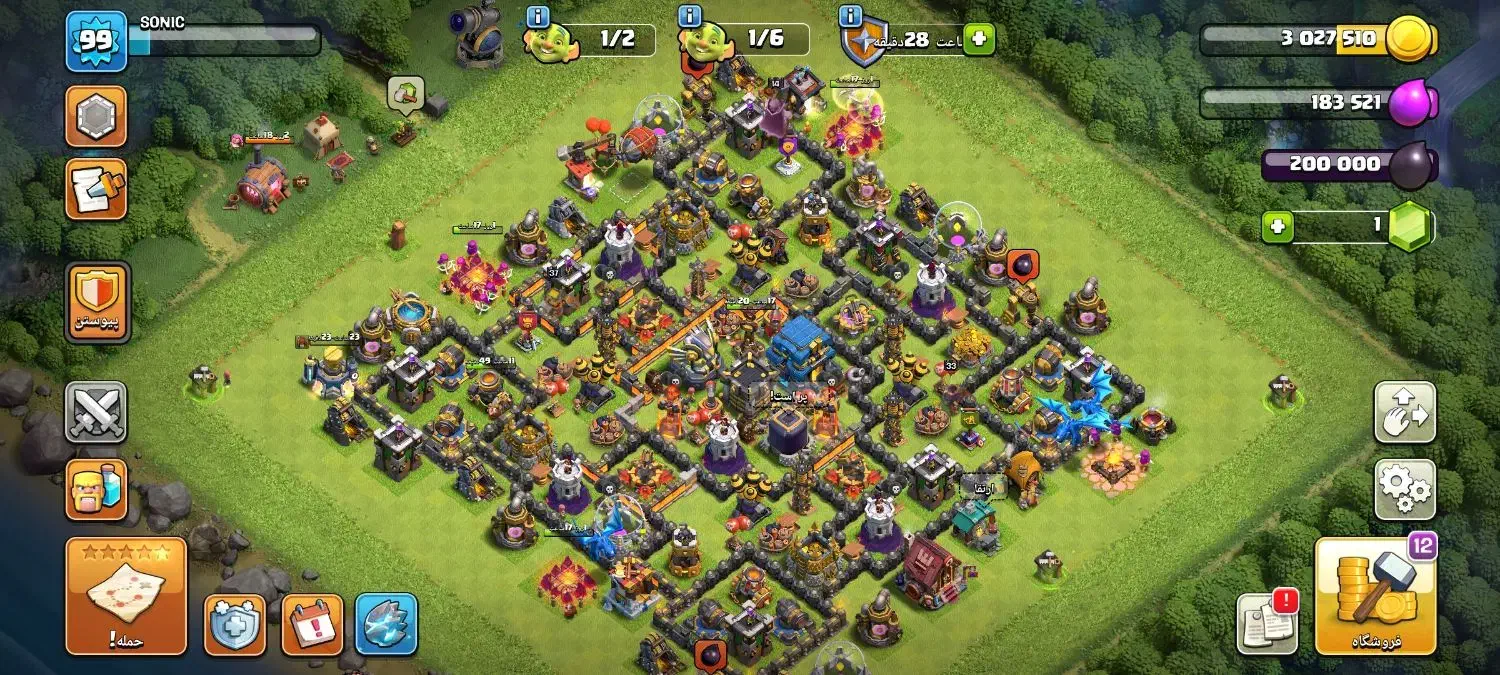 اکانت کلش تالار ۱۲|کنسول، بازی ویدئویی و آنلاین|شیروان (خراسان), |دیوار