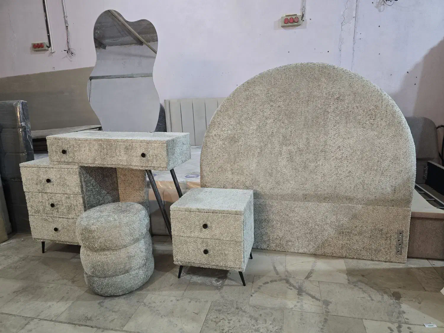 سرویس خواب پارچه‌ای تک و دونفره|تخت و سرویس خواب|تهران, شهرک شریفی|دیوار