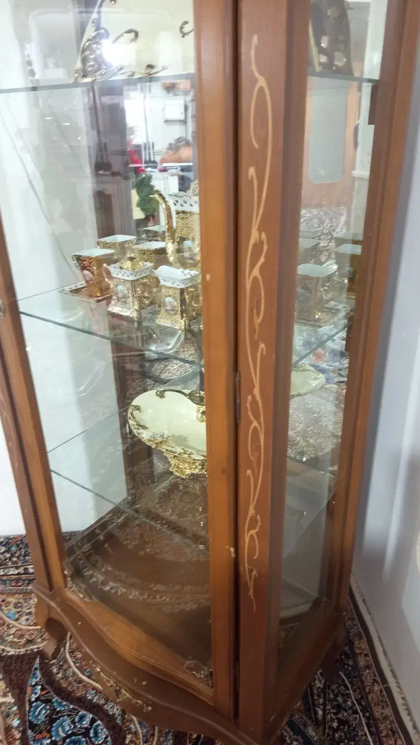 گنجه با تمام ظروف|بوفه، ویترین، کنسول|مشهد, شهرک شیرین|دیوار