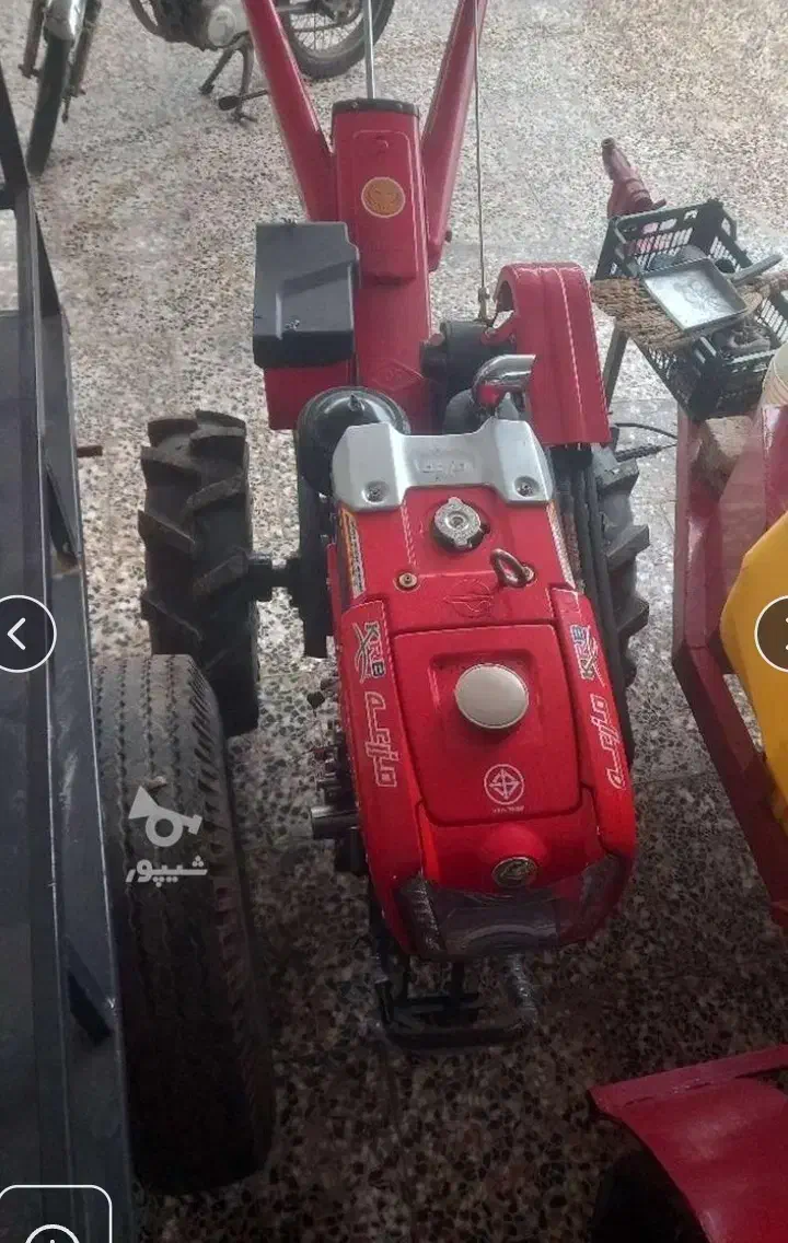 تیلر ۱۴ اسب مزرعه استارتی خشک با سمپاش ‌ تریلی کمپ|ماشین‌آلات صنعتی|ساری, |دیوار