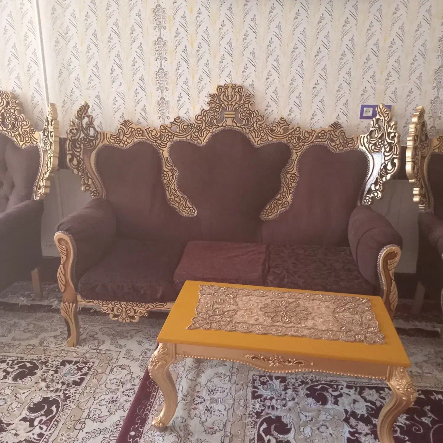 مبلمان ۷نفره|مبلمان خانگی و میز عسلی|تاکستان, |دیوار