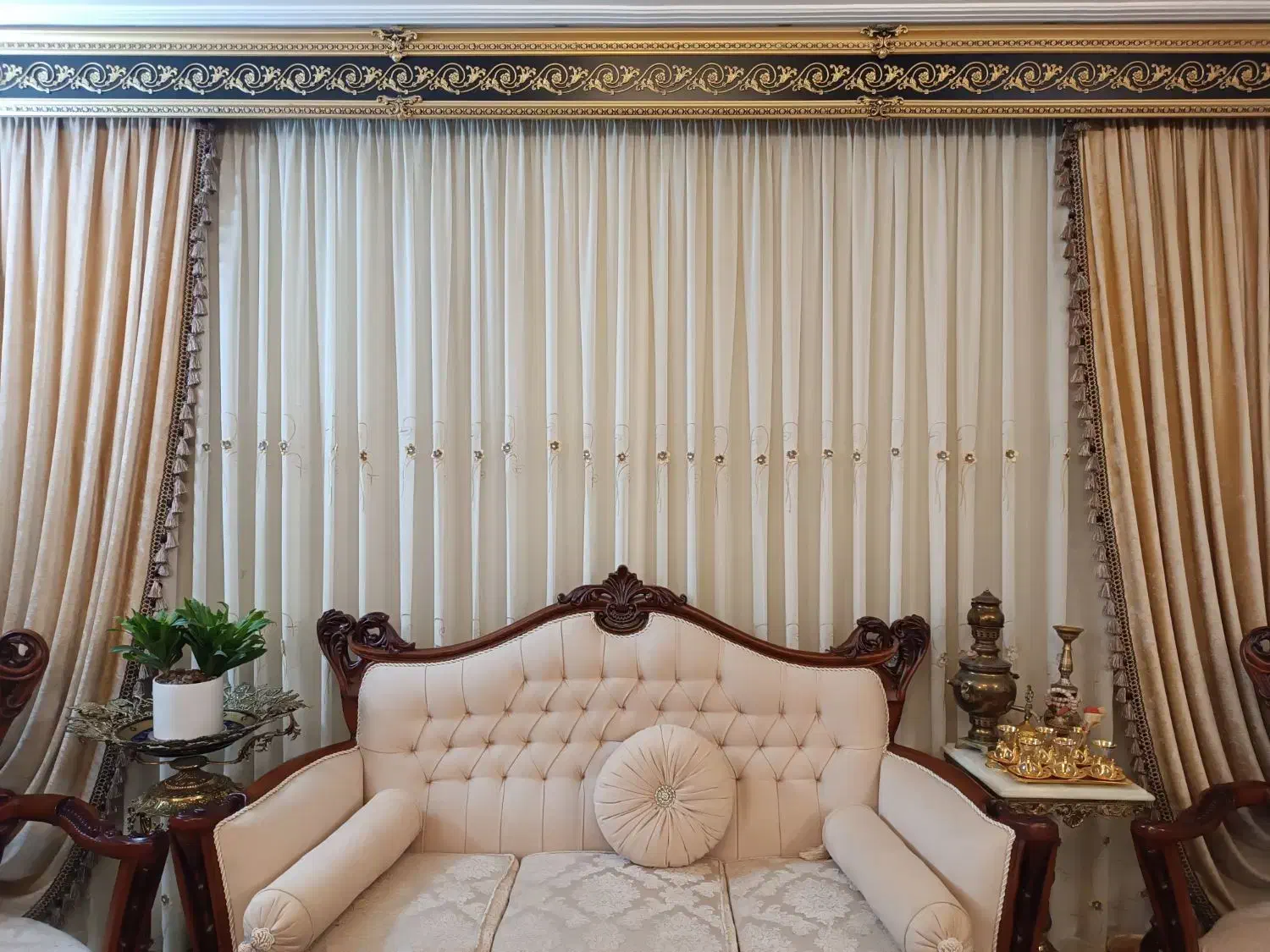 پرده پذیرایی|پرده، رانر، رومیزی|قم, پردیسان|دیوار