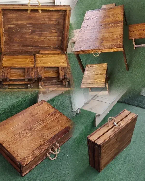 میزوصندلی چوبی تاشو چمدانی|کوهنوردی و کمپینگ|بندر ماهشهر, |دیوار