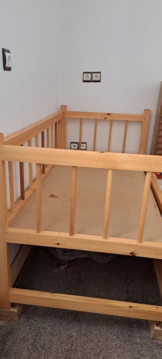 تخت چوبی|تخت و سرویس خواب|جم, |دیوار