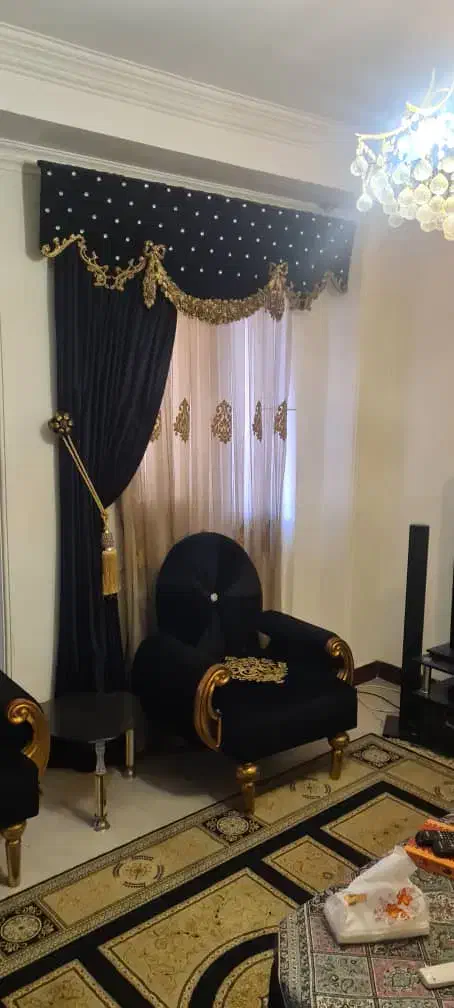 پرده ۳ پنجره|پرده، رانر، رومیزی|ساری, |دیوار