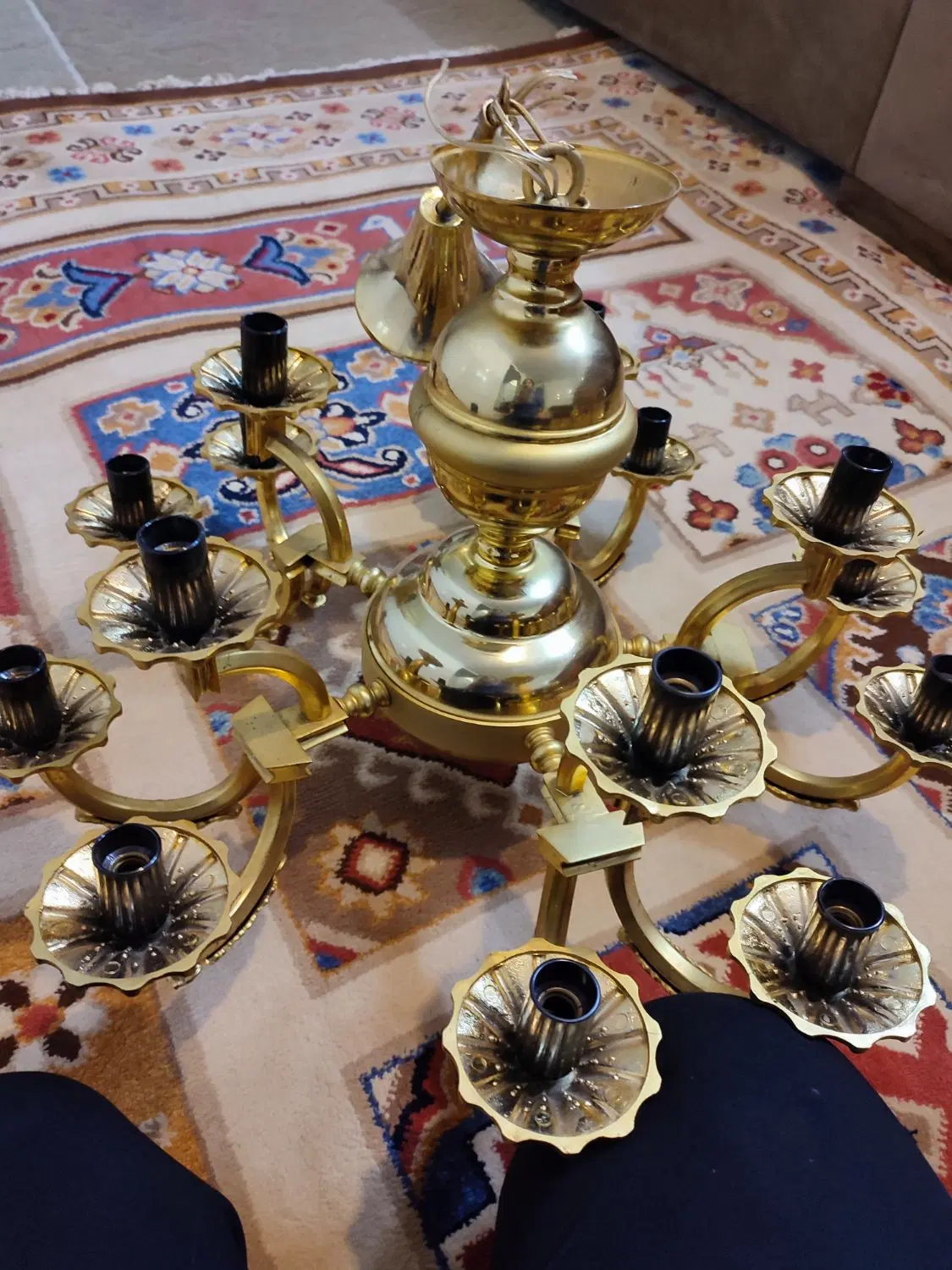 لوستر آبکاری طلا|لوستر و چراغ آویز|تهران, امامت|دیوار