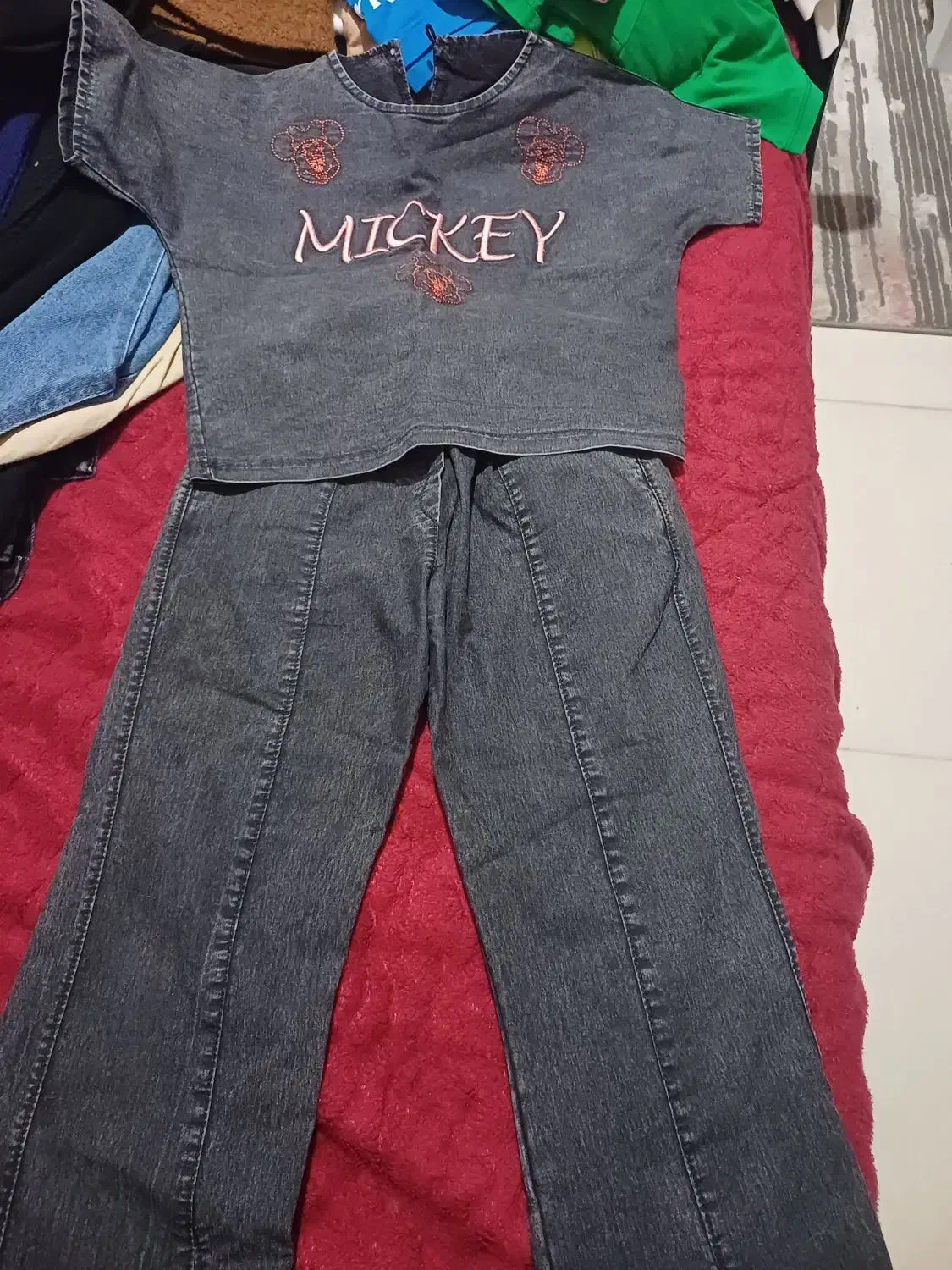 کراپ و شلوار ست بچگانه ۳تا ۶سال|کفش و لباس بچه|قائم‌شهر, |دیوار