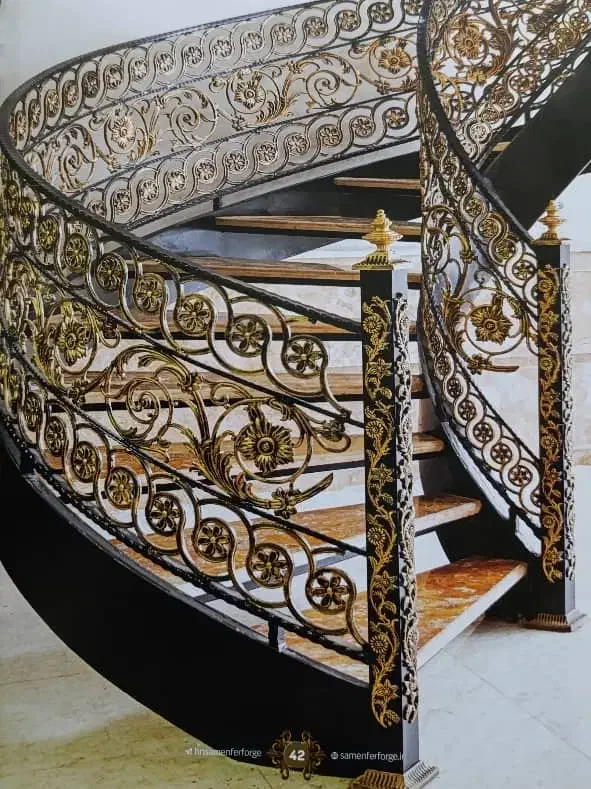 نرده خم فرفورژه.درب فرفورژه.حفاظ فرفورژه|مصالح و تجهیزات ساختمان|اهواز, کمپلو شمالی|دیوار