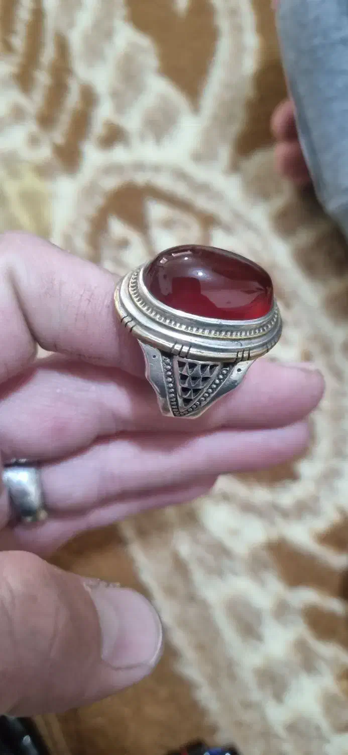 انگشتر عقیق پایه مهدی تبریز|جواهرات|کنگاور, |دیوار