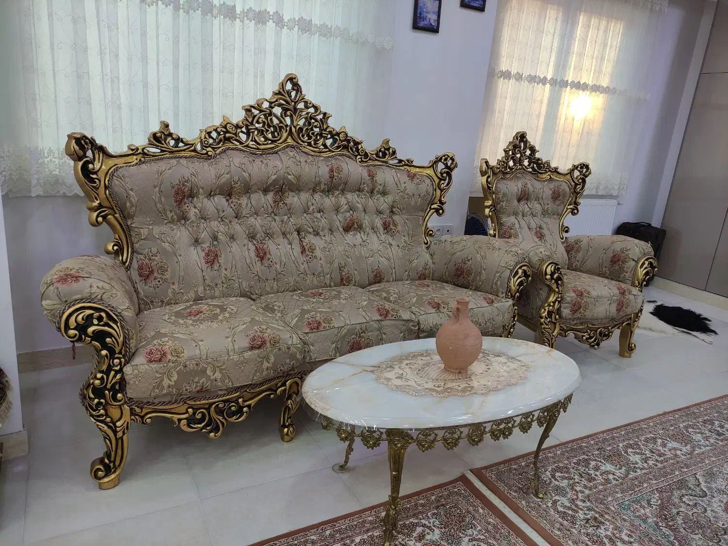 مبل 9 نفره و نهار خوری 8 نفره|مبلمان خانگی و میز عسلی|بوکان, |دیوار