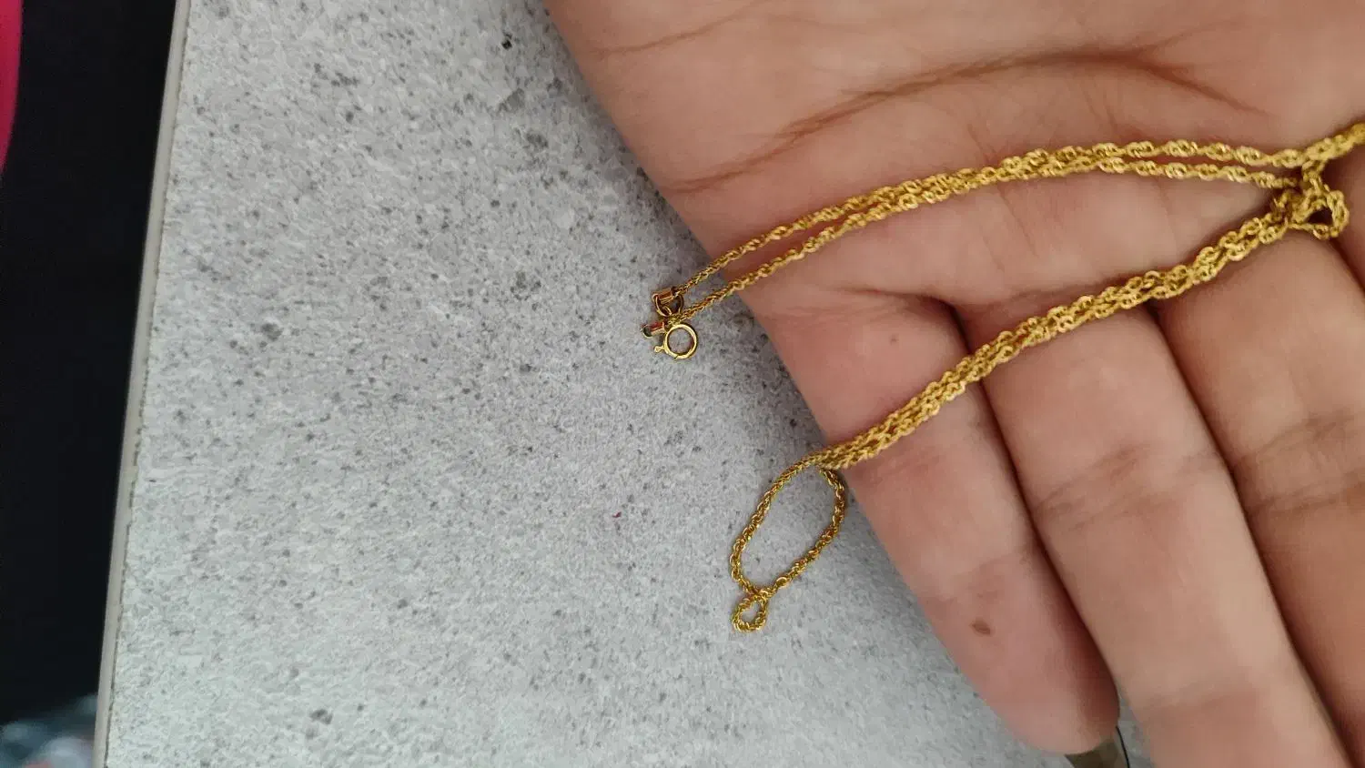 طلا زنجیر و انگشتر تک نگین|جواهرات|شیراز, دارالرحمه|دیوار