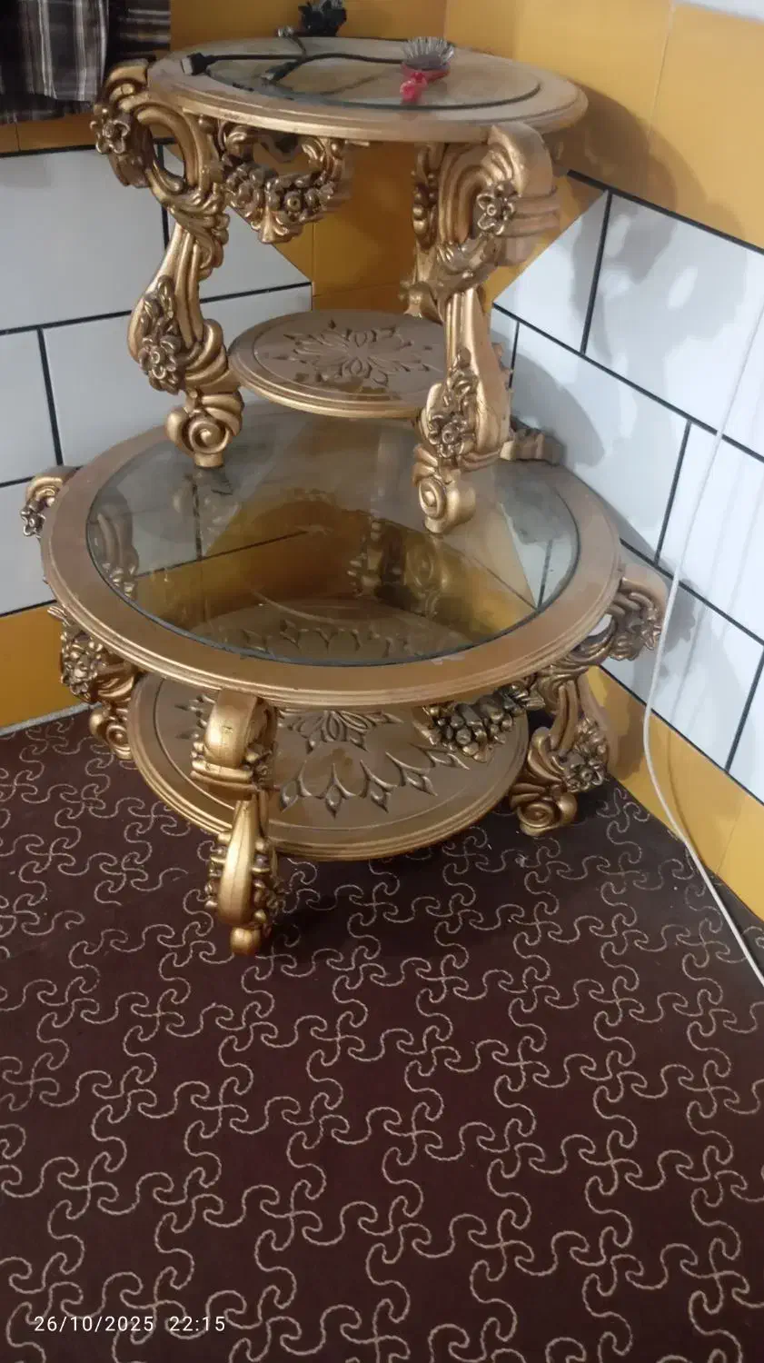 مبلمان سلطنتی چوب راش اصل|مبلمان خانگی و میز عسلی|باغ ملک, |دیوار