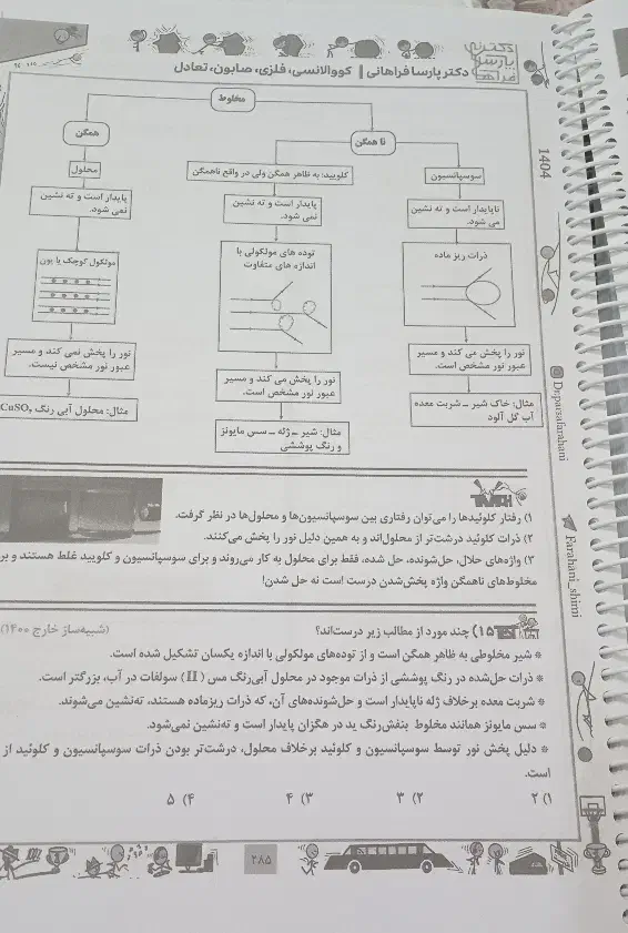 جزوه شیمی نکته تست (بینگ بنگ) پارسا فراهانی|کتاب و مجله آموزشی|فردوس (خراسان), |دیوار