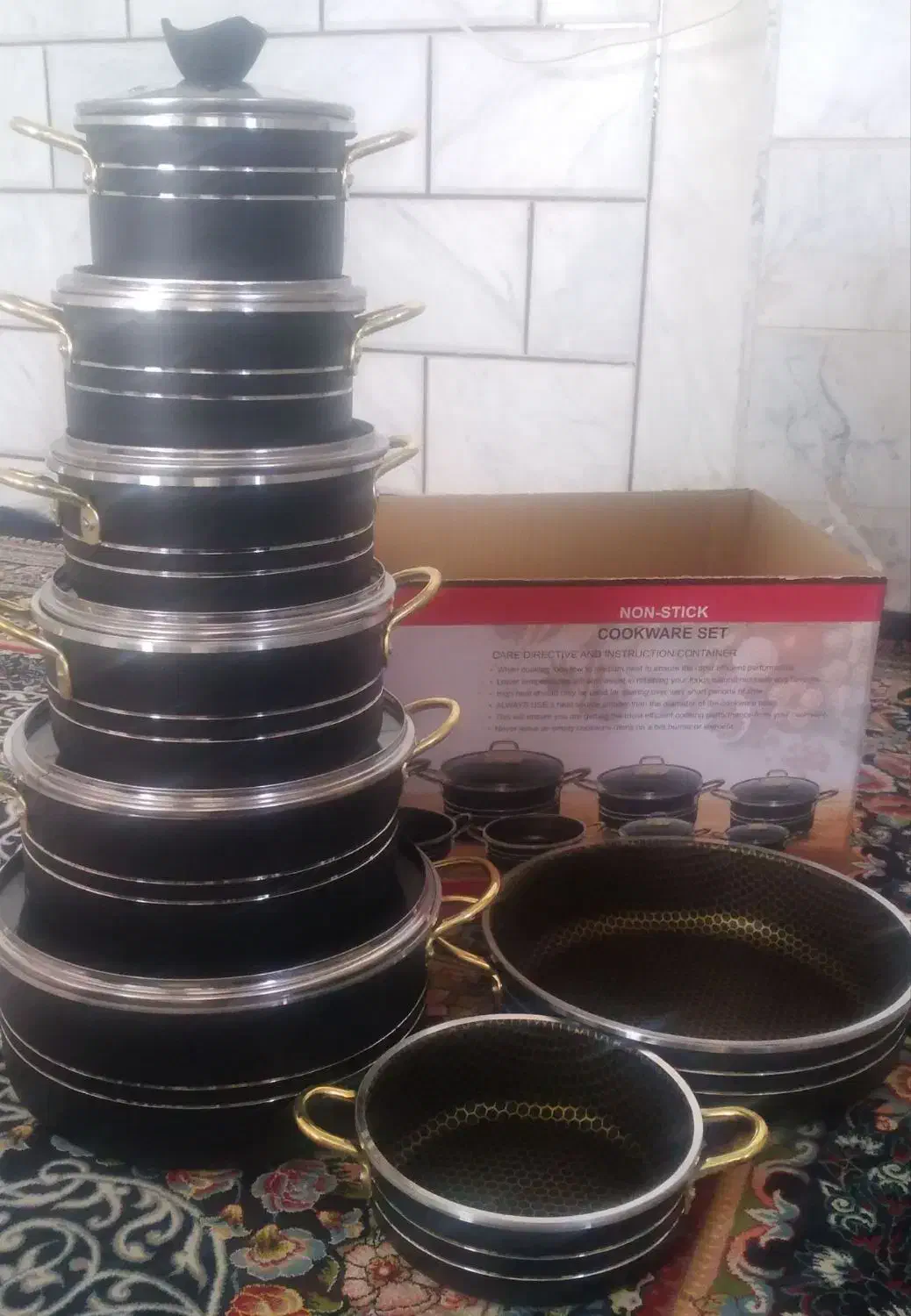 سرویس قابلمه ۱۴پارچه|ظروف پختوپز|الیگودرز, |دیوار