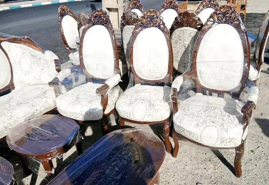 ست مبلمان و ناهارخوری سلطنتی چوب راش|مبلمان خانگی و میز عسلی|زنجان, |دیوار