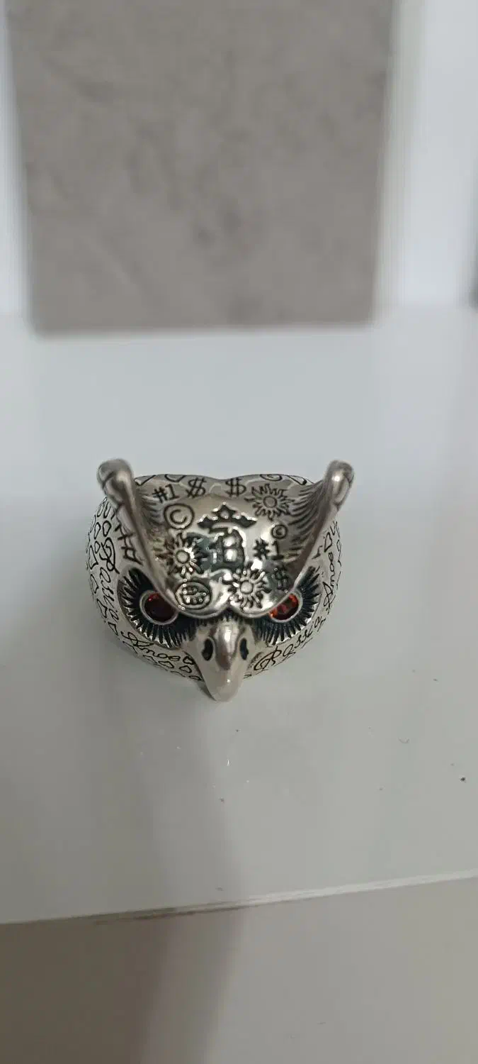 انگشتر جغد نقره استرلینگ(925)|جواهرات|الوند, |دیوار