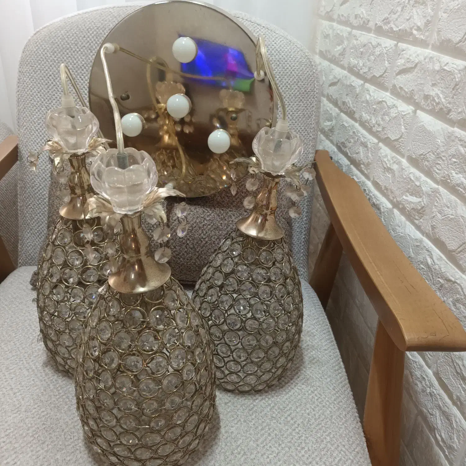 لوستر سه عددی|لوستر و چراغ آویز|لاهیجان, کوی آزادگان|دیوار