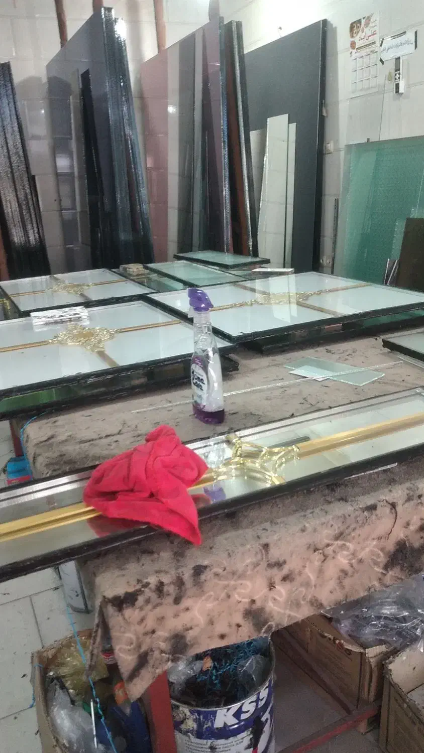 شیشه بری الماس انواع شیشه دوجداره دکوراتیو اینه|خدمات پیشه و مهارت|میناب, |دیوار