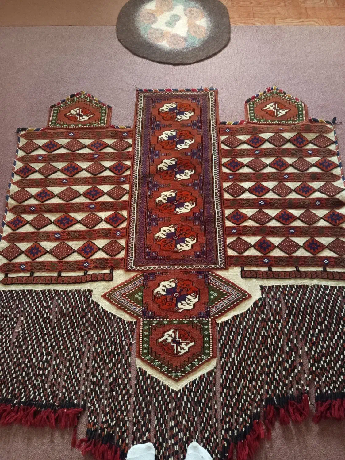 گلیم شتر ،(دیه باشلیق)|فرش|مراوه, |دیوار