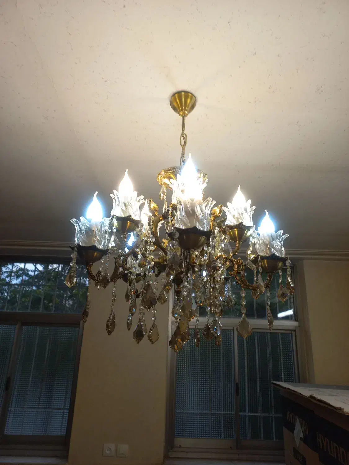 ۵ شاخه برنز|لوستر و چراغ آویز|اراک, |دیوار