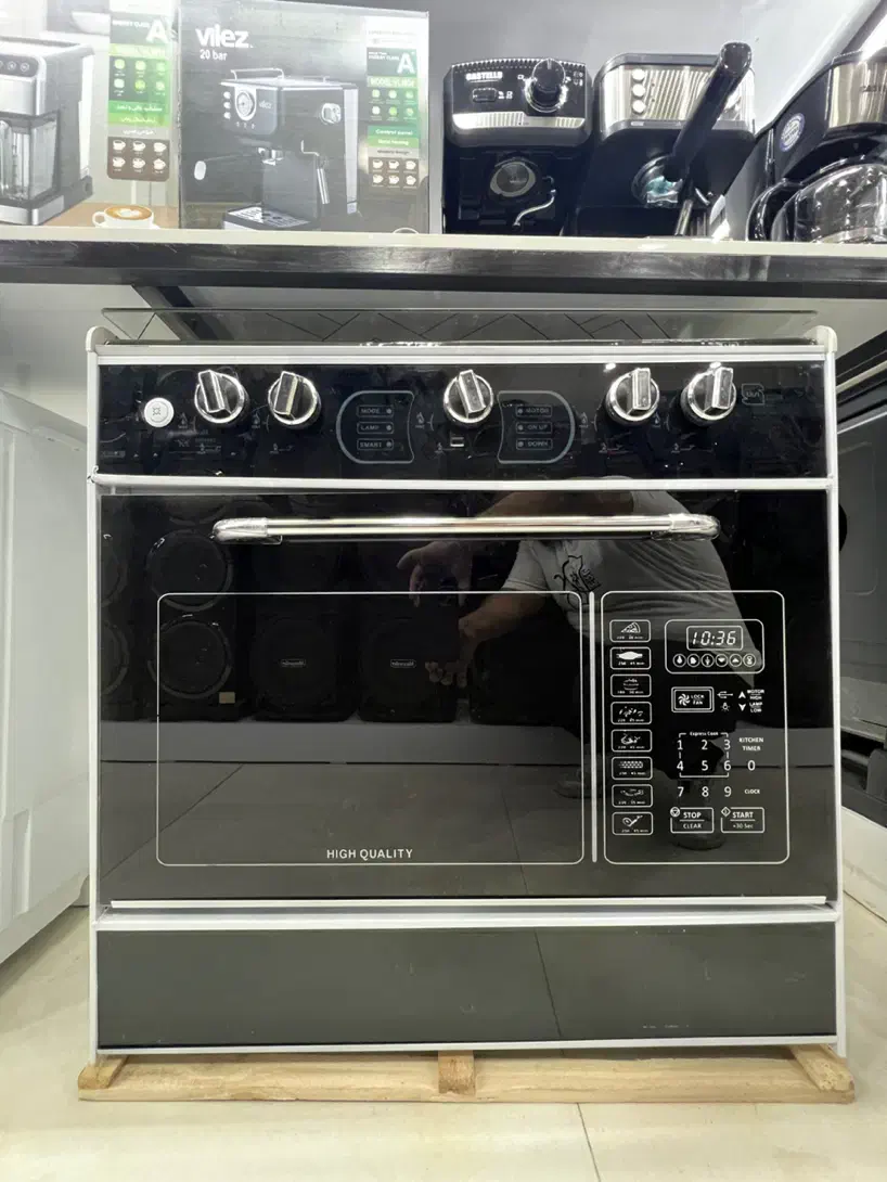 اجاق گاز ۵ شعله رفلکس با درب شیشه‌ای|اجاق گاز و لوازم برقی پخت‌وپز|ارومیه, |دیوار