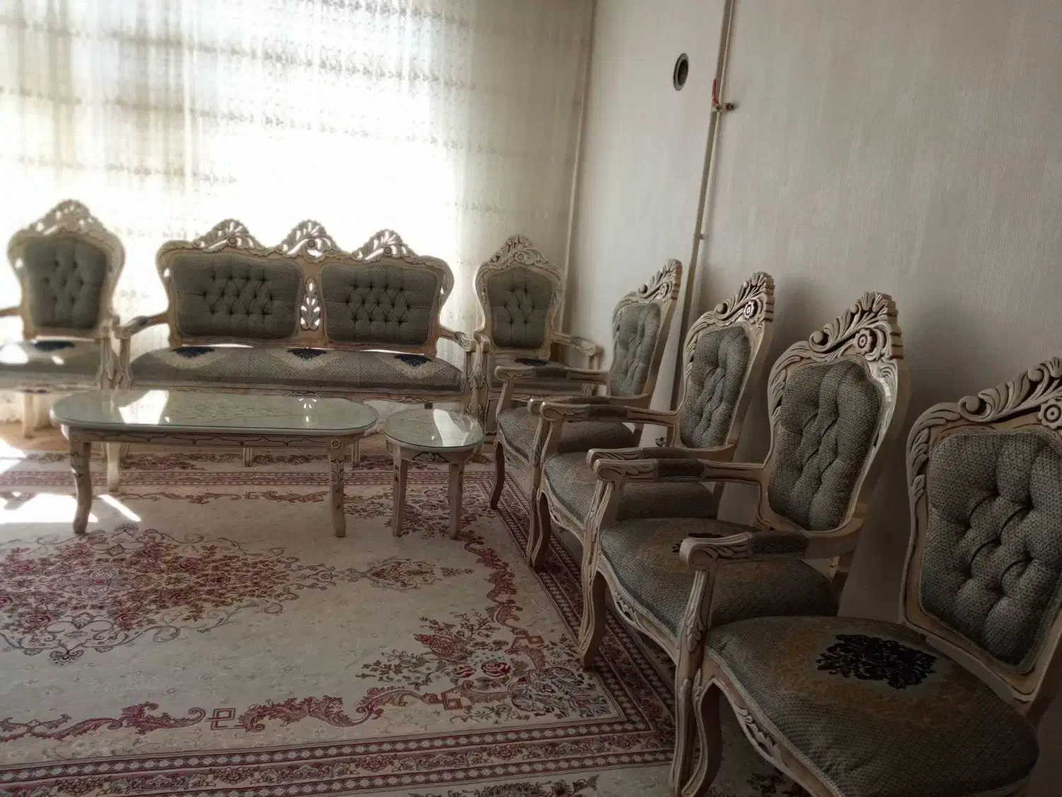 مبل استیل یازده نفره|مبلمان خانگی و میز عسلی|شاهینشهر, شهرک گلدیس|دیوار