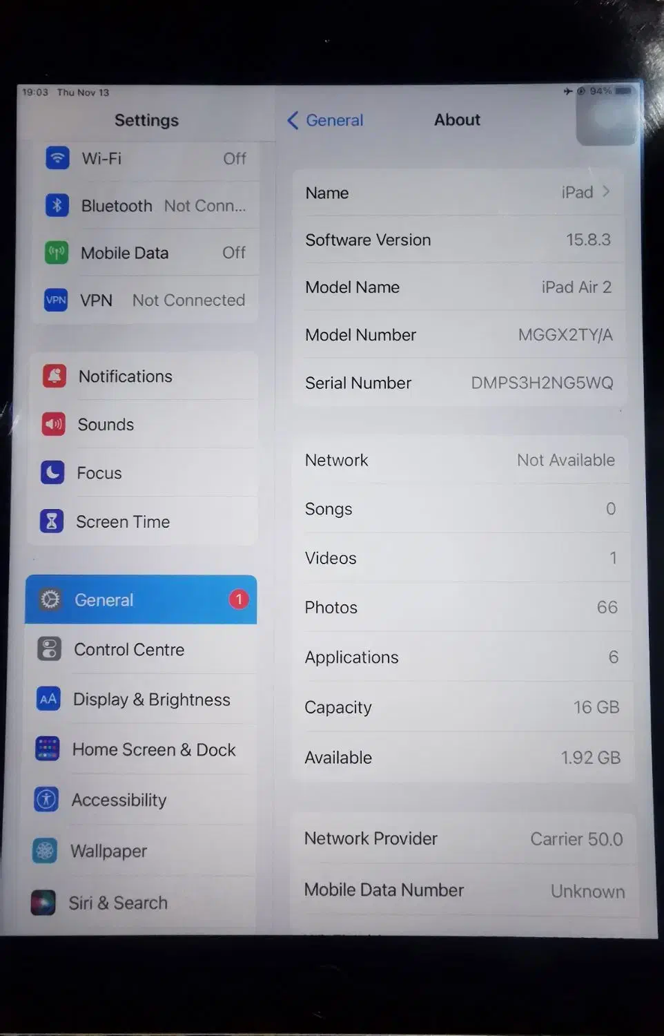 آیپد ایر 2 اصلی اپل|تبلت|مریوان, |دیوار