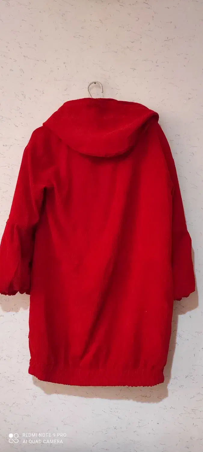 کاپشن مخمل قرمز مناسب سایز تا ۴۴|لباس|آباده, |دیوار