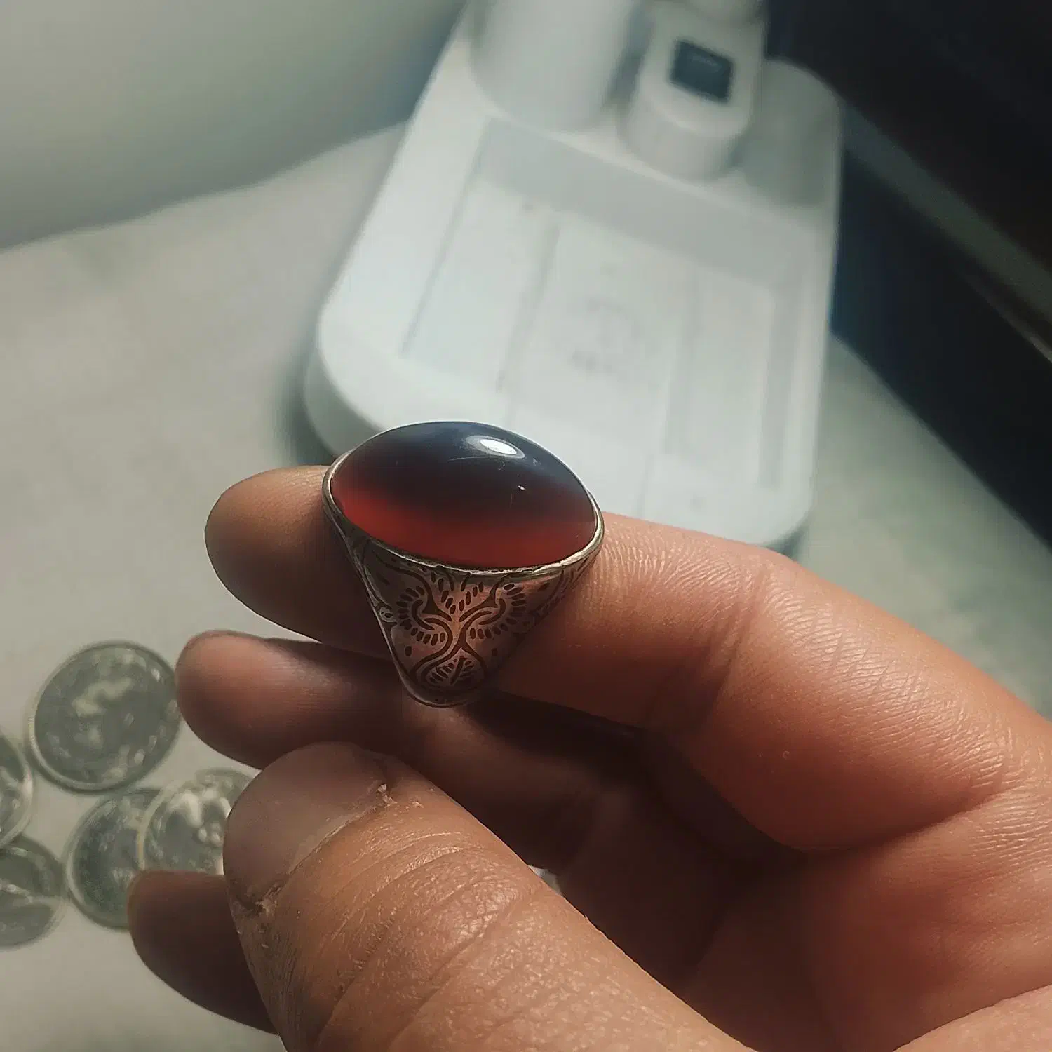 انگشترعمل غلام و عقیق سیاه سرخ|جواهرات|تهران, شهرک استقلال|دیوار