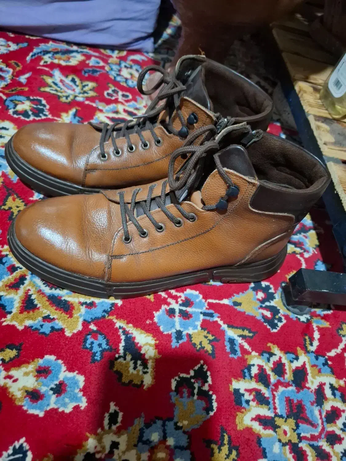 کفش نیم بوت چرم سایز 42|کیف، کفش، کمربند|بجنورد, |دیوار