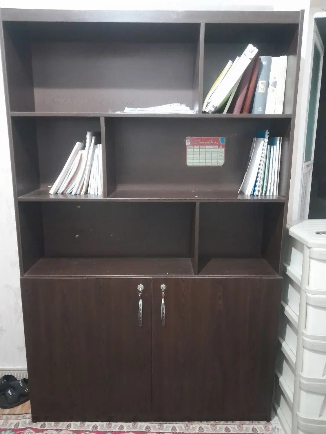 کتابخانه جنس ام دی اف رنگ قهوه ای سوخته|کتابخانه، شلف، قفسه‌های دیواری|قرچک, میرزائی شمالی|دیوار