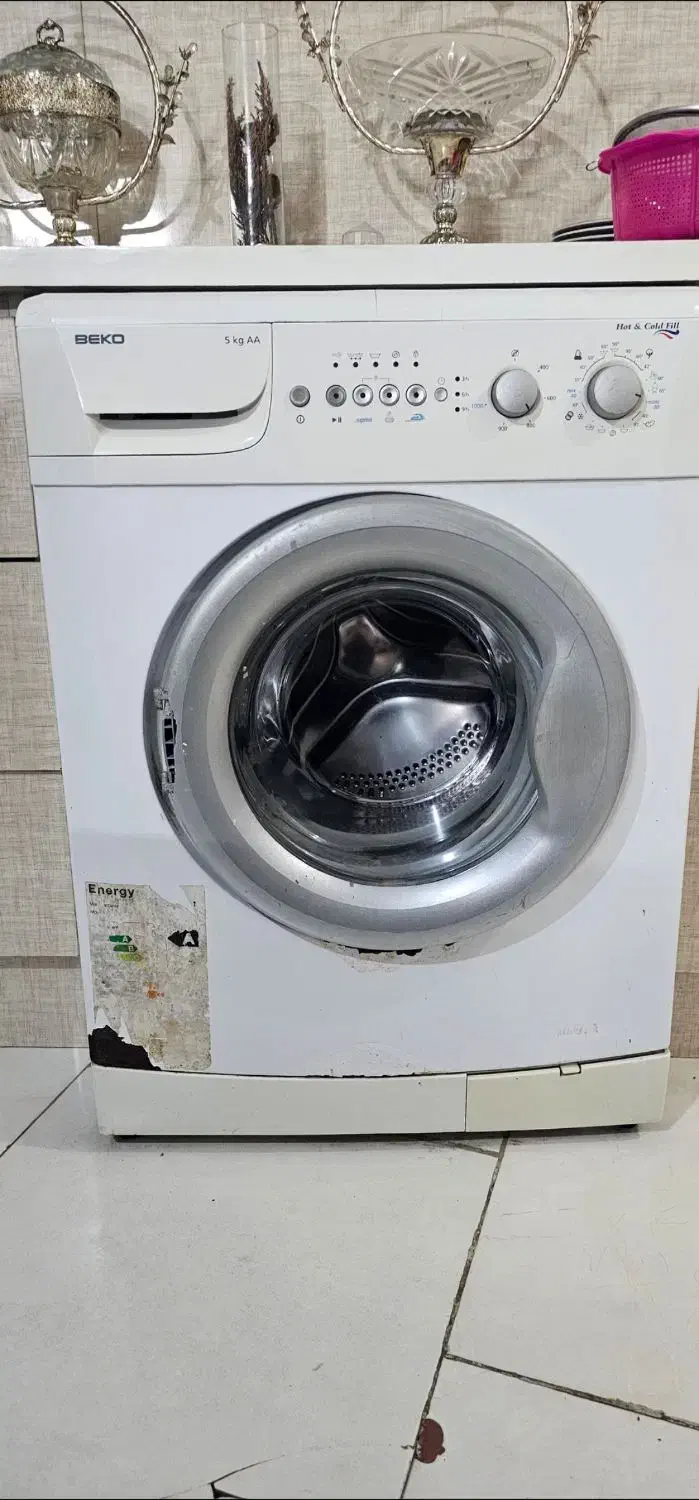 لباسشویی بکو ۵کیلویی درش لولای شکسته فقط|ماشین لباسشویی و خشککن لباس|آمل, |دیوار