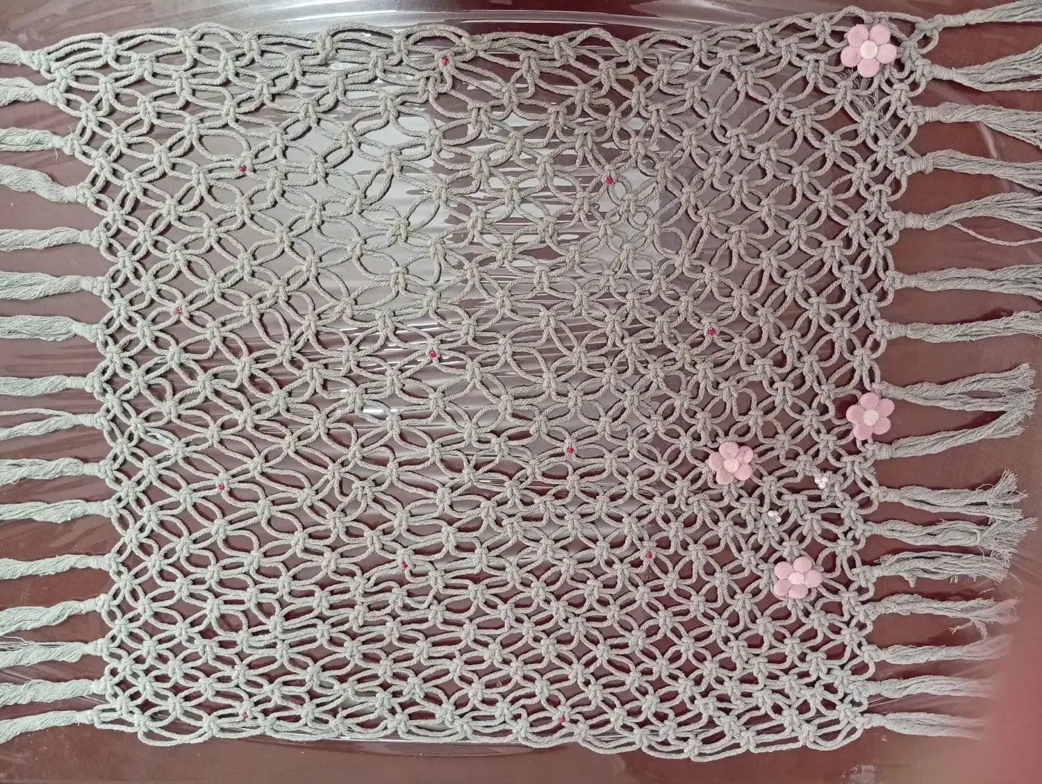 رانر گلبرگ مکرومه|پرده، رانر، رومیزی|قم, خاکفرج|دیوار